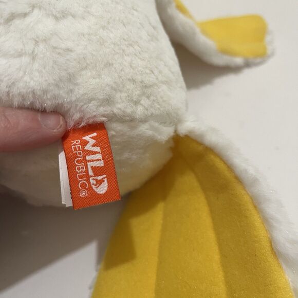 Wild Republic Cockatoo Macaw Parrot White Yellow Tropical Bird Plush 12" 2017 - Picture 8 of 10